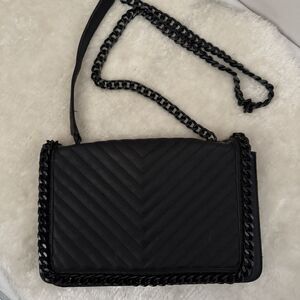 Aldo Greenwald Handbag Black Square Flap Chain Border Dark Academia Crossbody